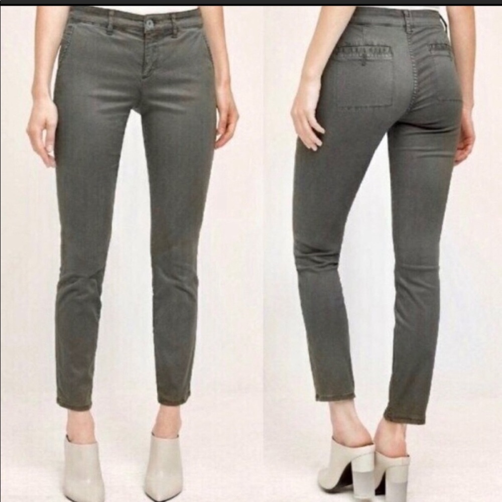 Anthropologie Hei Hei Abroad Sateen Skinny Pants - Size 27